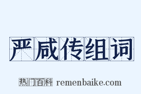 严咸传组词是什么意思的图片